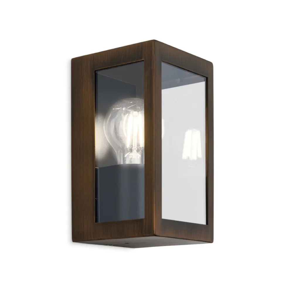 ORION Væglamper>Udendørs væglampe Lumina, rust-sort, stål, glas, IP44