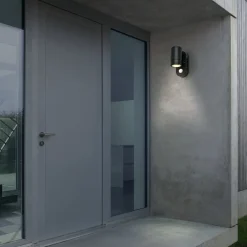 Briloner Udendørs væglampe med sensor 3789015, sort, plast, GU10