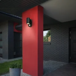 Briloner Udendørs væglampe med sensor 3789015, sort, plast, GU10