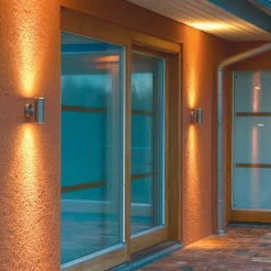 Konstsmide Udendørs væglampe Modena, stål, 2 lyskilder