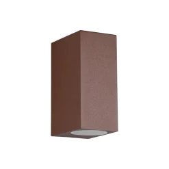 Trio Lighting Udendørs væglampe Roya, 2-flammet, kantet, rust