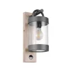 Udendørs væglampe Sambesi, trælook, trykstøbt aluminium, sensor^Trio Lighting Clearance
