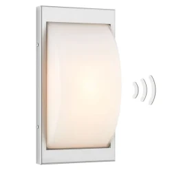 LCD Væglampe Med Sensor>Udendørs væglampe 068SEN, Sensor, Stål, 33 cm, E27