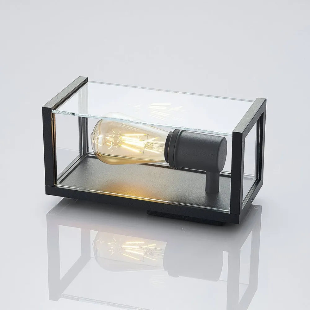 Udendørs væglampe Susanne, kantet med glas^Lindby Online