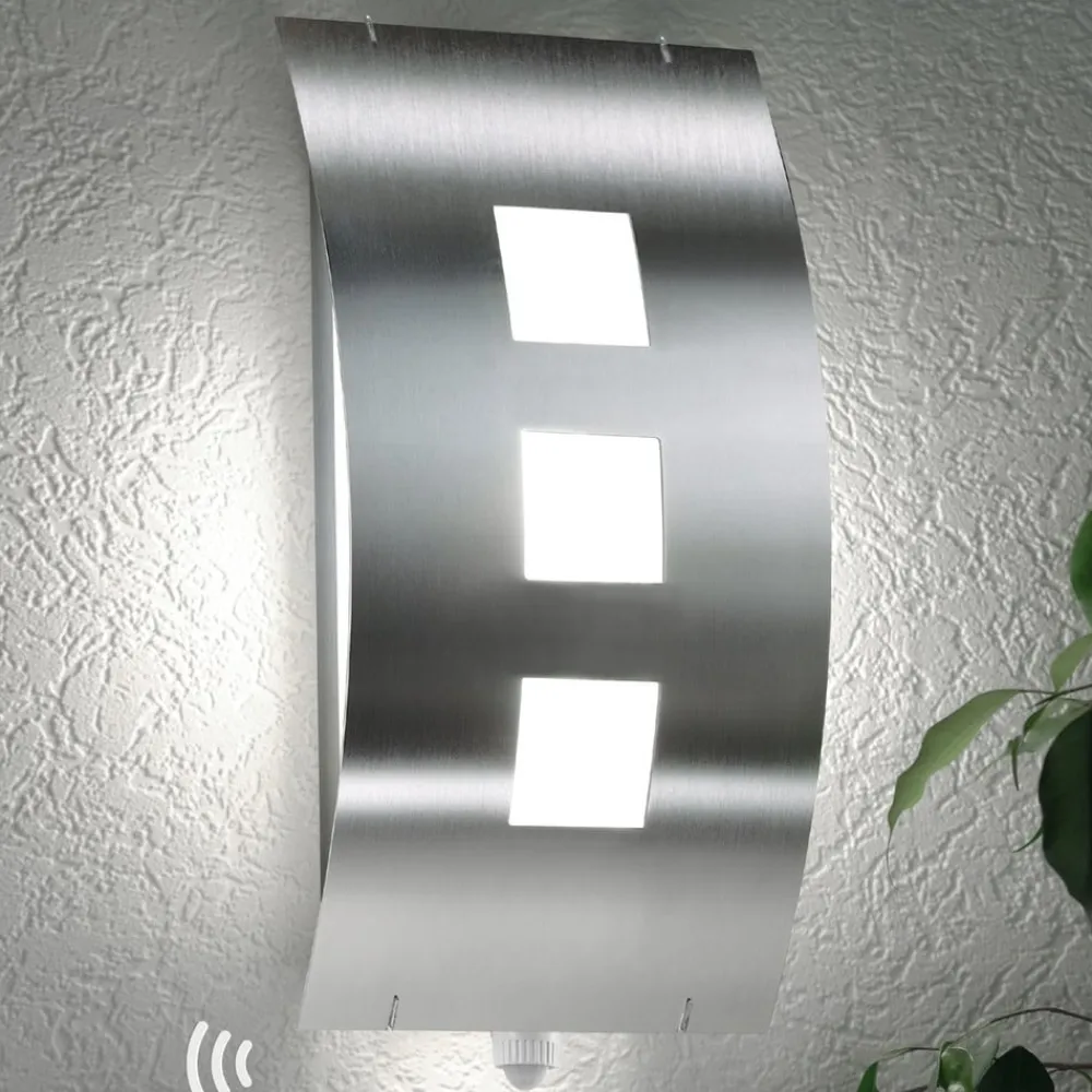 CMD Væglampe Med Sensor>Udendørs væglampe Toma i stål med sensor