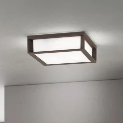 ORION Udendørslampe Henry, corten, trykstøbt aluminium, E27, IP44