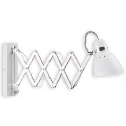 Udtrækkelig væglampe Kordian af metal, hvid^Steinhauer Hot