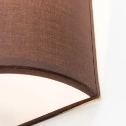 Ufo væglampe med linnedskærm i brun^ORION New