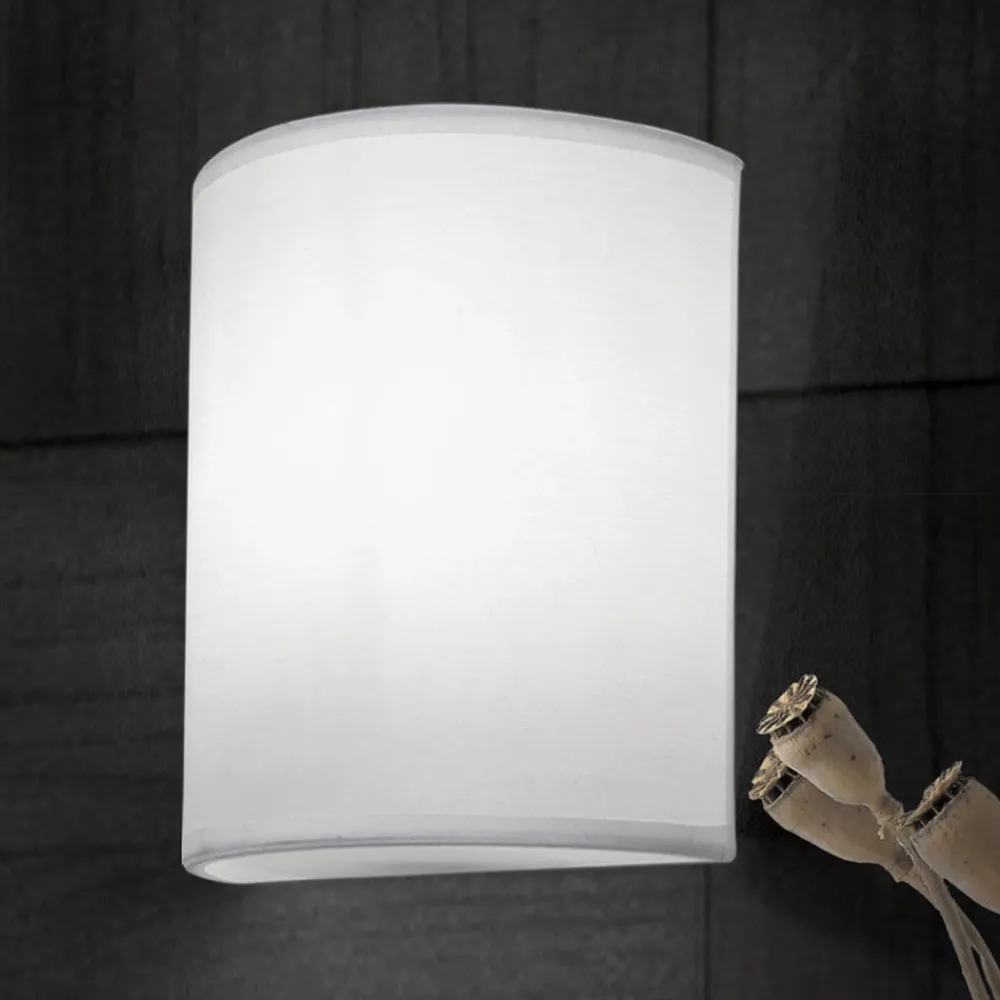 ORION Ufo væglampe med linnedskærm i hvid