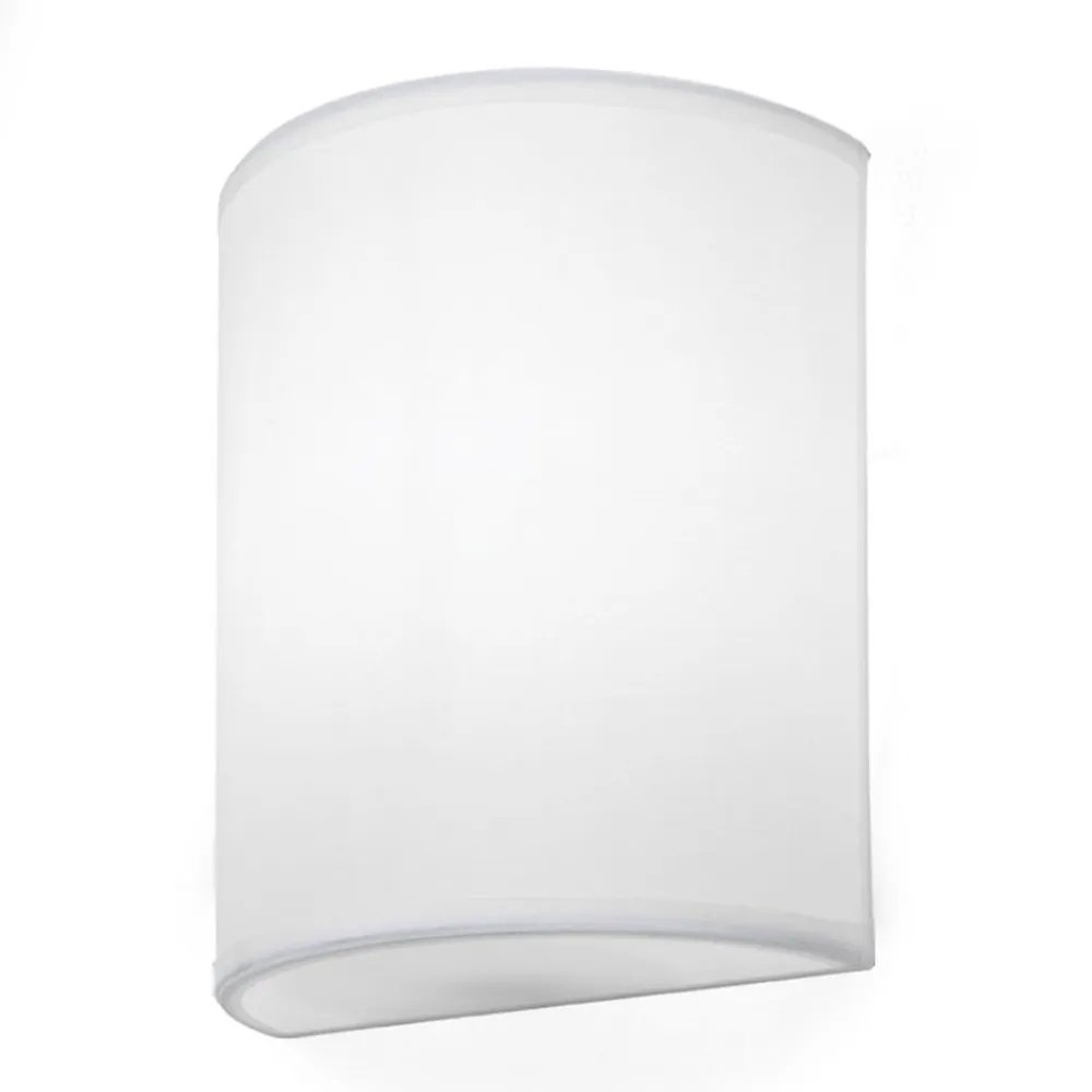 ORION Ufo væglampe med linnedskærm i hvid