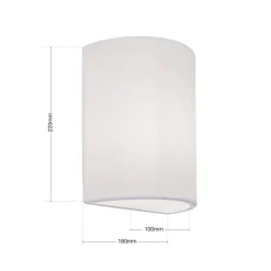 ORION Ufo væglampe med linnedskærm i hvid