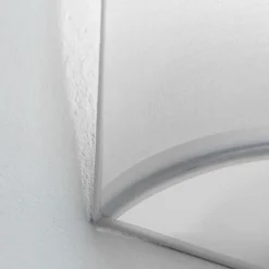 ORION Ufo væglampe med linnedskærm i hvid