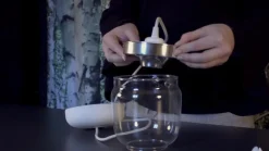 UMAGE Acorn hængelampe, hvid/stål, 2 lyskilder