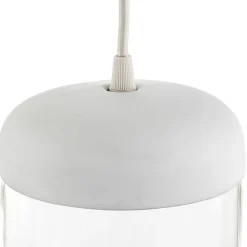 UMAGE Acorn hængelampe, hvid/stål, 2 lyskilder