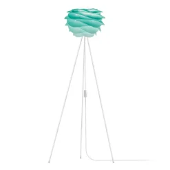 UMAGE Carmina Mini gulvlampe turkis, hvid trefod