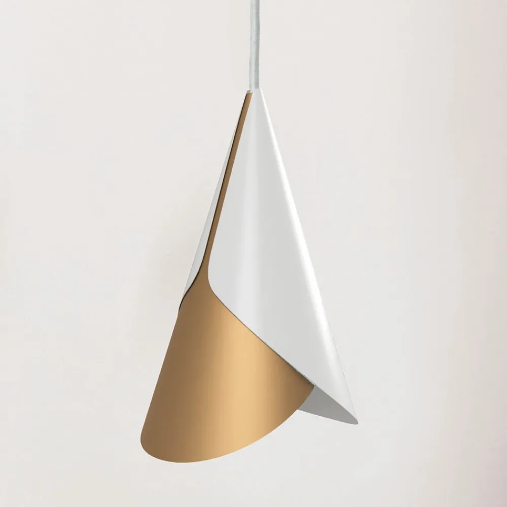 UMAGE Pendellamper>Cornet hængelampe, hvid, messing