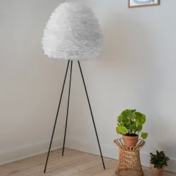 UMAGE Gulvlamper|Gulvlamper>Eos Evia medium gulvlampe hvid/sort treben