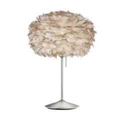 UMAGE Eos medium bordlampe lysebrun/stål