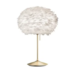 UMAGE Eos medium bordlampe, hvid/messing