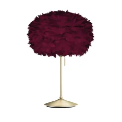 UMAGE Eos medium bordlampe rød/børstet messing