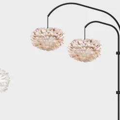 UMAGE Eos medium bordlampe rød/børstet messing