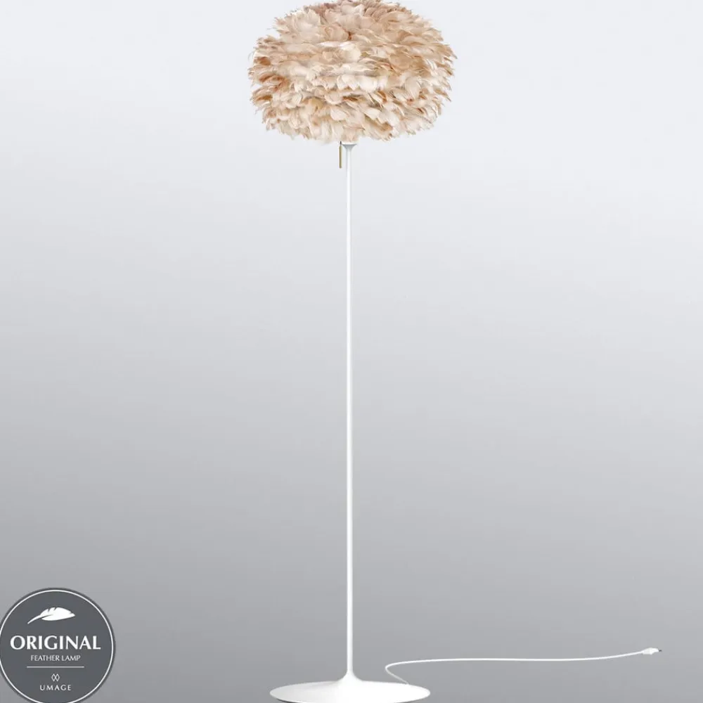 UMAGE Eos medium gulvlampe i lysebrun