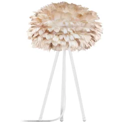 UMAGE Eos mini bordlampe, brune fjer