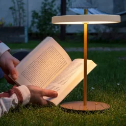 LED-bordlampe Asteria Move perlehvid/messing 31cm^UMAGE Sale