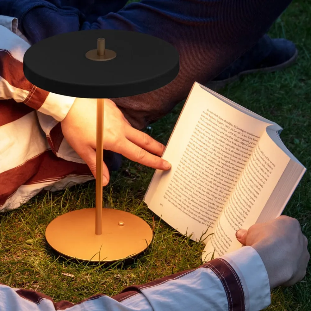 UMAGE Bordlamper>LED-bordlampe Asteria Move sort/messing 31 cm