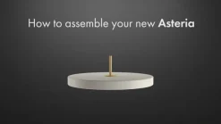 UMAGE LED-hængelampe Asteria Mini mørkegrøn/messing Ø 31 cm