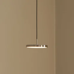 UMAGE Pendellamper>LED-hængelampe Asteria Micro, poleret stål, Ø 15 cm