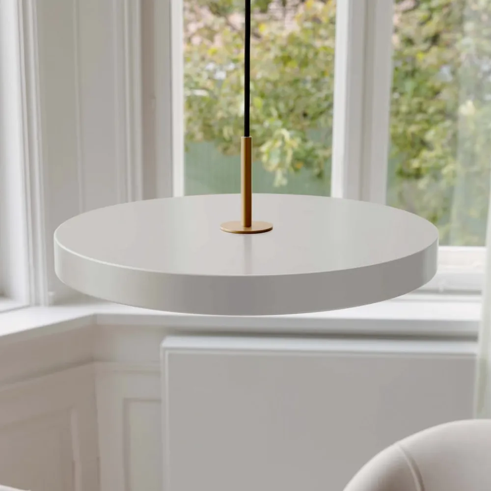 UMAGE LED-hængelampe Asteria Medium perlemor/messing Ø 43 cm