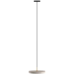UMAGE LED-hængelampe Asteria Mini, perlehvid/messing, Ø 31 cm