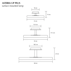 LED-loftlampe Asteria UP PLUS, perlehvid, Ø 60 cm CCT^UMAGE Outlet