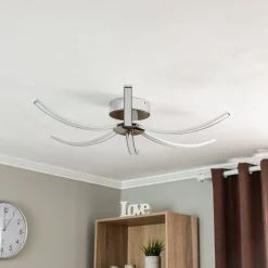 Domiluce Loftlamper|Loftlamper>Umbra LED-loftlampe, 6 lyskilder, 91 cm, krom