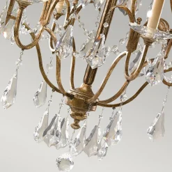 Valentina lysekrone, 6 lyskilder, bronze/krystal^FEISS Outlet