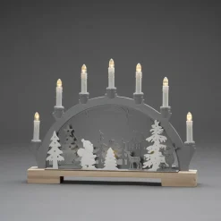 Vandrer i Skoven LED-adventsstage med dyr, træ^Konstsmide Christmas Best