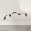 FISCHER & HONSEL Vano LED-loftspot, sort, 4 lyskilder