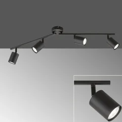 FISCHER & HONSEL Vano LED-loftspot, sort, 4 lyskilder