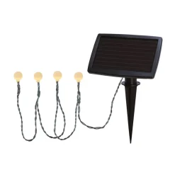 Varmhvid lysende LED solcelle lyskæde Globini^STAR TRADING Clearance