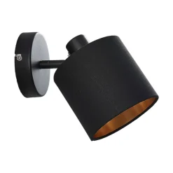 Vasilia væglampe i sort og guld, 1 lyskilde.^Lindby