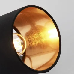 Vasilia væglampe i sort og guld, 1 lyskilde.^Lindby