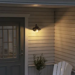 Konstsmide Vega Mini udendørs væglampe, bredde 22 cm, hvid