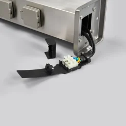 G & L Handels GmbH Vejlampe 400166, stål med 2 stikkontakter