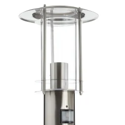 Brilliant Vejlampe York, stål, bevægelsessensor, IP44