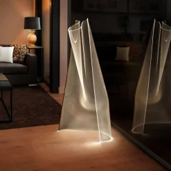 Schuller Valencia Velos LED-gulvlampe, organisk form, rosaguld