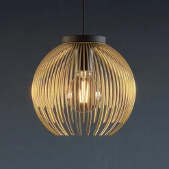 Venezuela pendel, sort/guld, 1-lys^EGLO Outlet