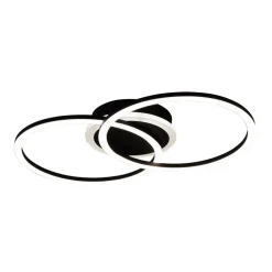 Venida LED-loftlampe i ring-design, sort^Reality Leuchten Outlet