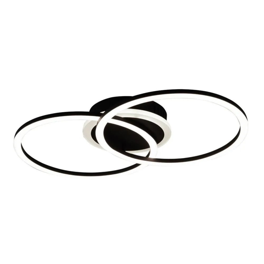 Venida LED-loftlampe i ring-design, sort^Reality Leuchten Outlet