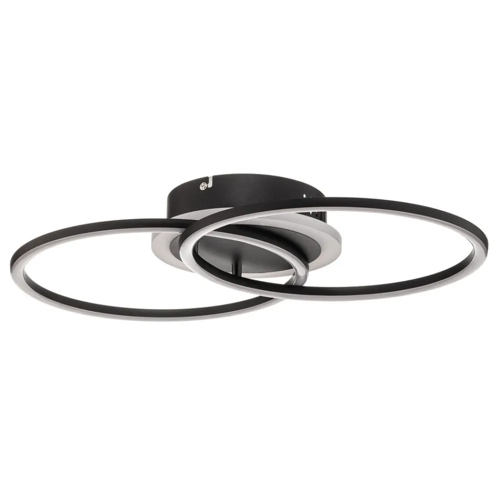 Venida LED-loftlampe i ring-design, sort^Reality Leuchten Outlet